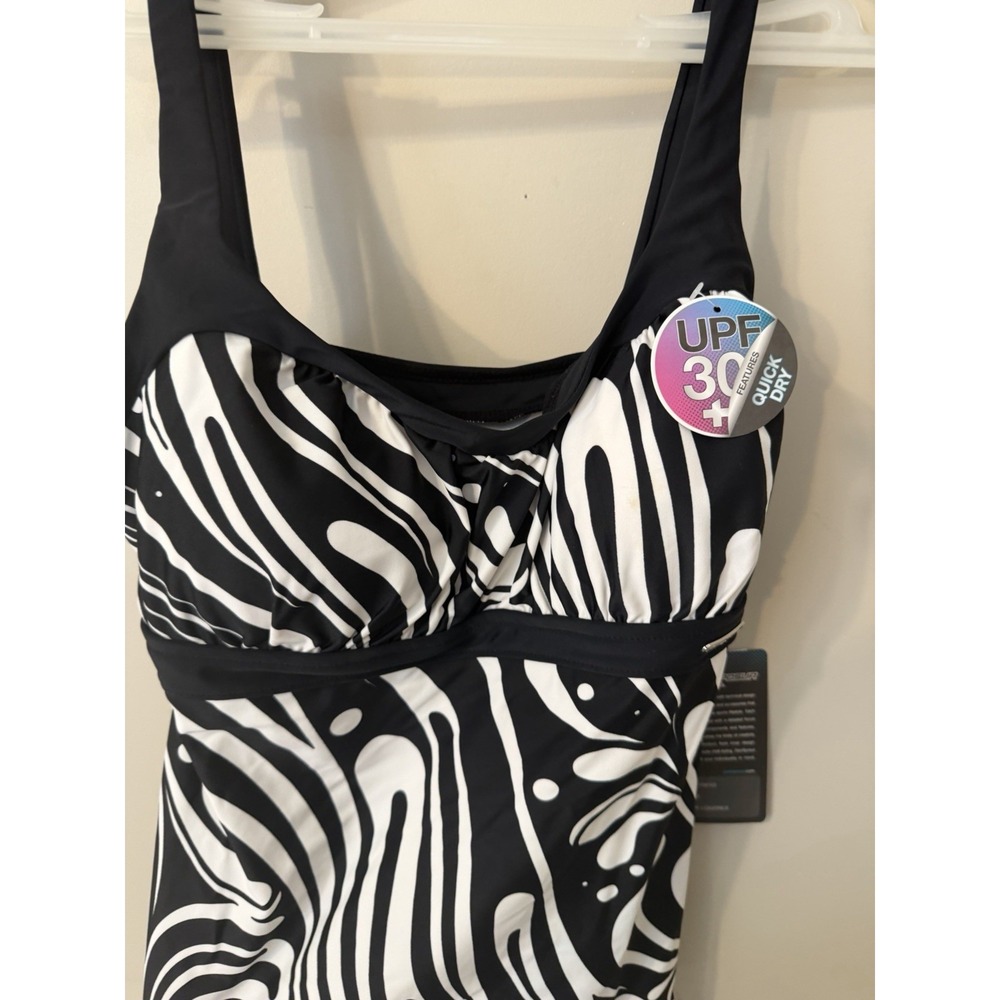 NWT ZeroXposur Women's Tankini Swim Top LIQUORICE Size 12 Swim Summer Pool Beach - Picture 8 of 16